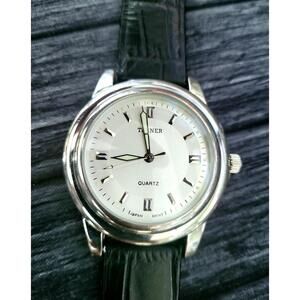 Vintage Terner Mag Crystal Mens Dress‎ Watch New Batt & Strap